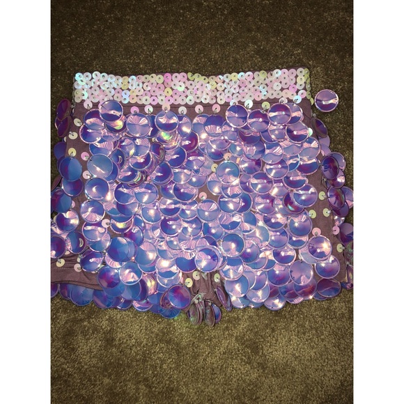 ✨💜Purple Sequin Festival Shorts💜✨ - Picture 6 of 6